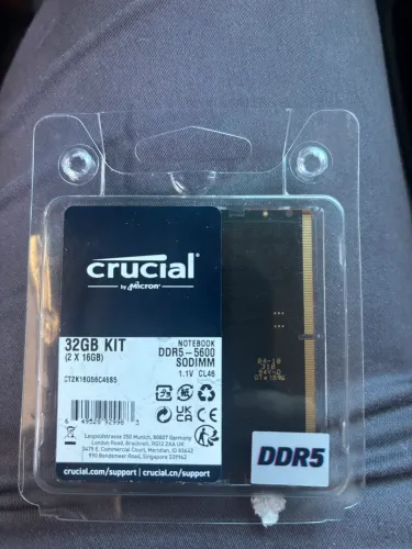 Memória DDR5 5600 Mhz 16gb cada pente