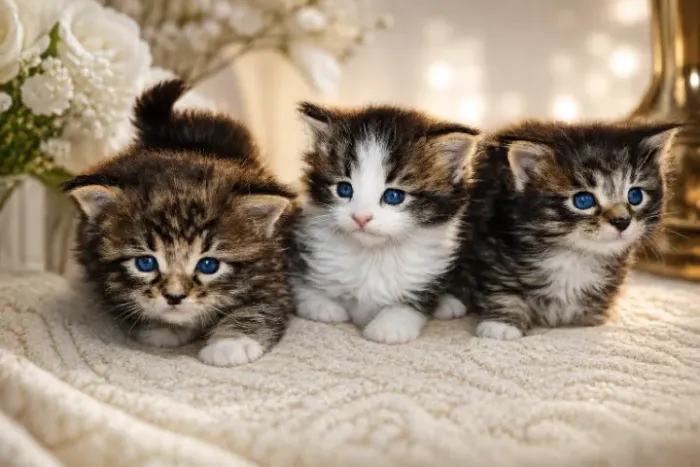 Filhotes de gato mainecoon