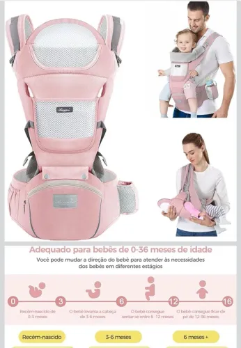 Canguru Para Bebe,Alça De Transporte Multifuncional 6 e 1,Canguru Ergonomico Para Bebe,Ade