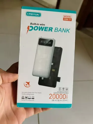 Carregador Power Bank Portátil 20000mah Universal Saida 4 Cabos