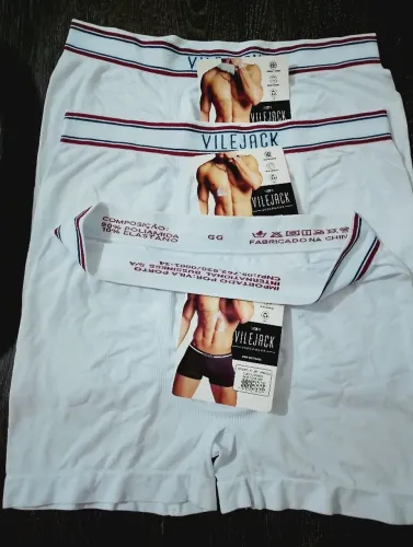Kit 3 cuecas Boxer sem costura 