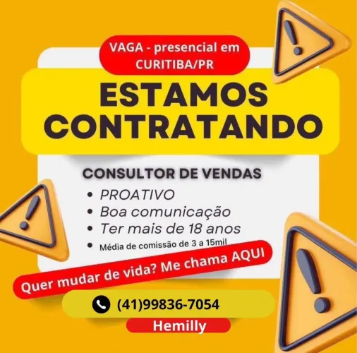 ESTAMOS COM VAGA!!!