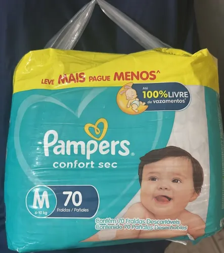 FRALDA PAMPERS CONFORT SEC<br>Lacrada?<br>110$?<br><br>Contato: *