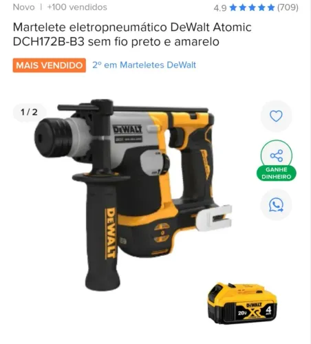 Martelete dewalt atomic