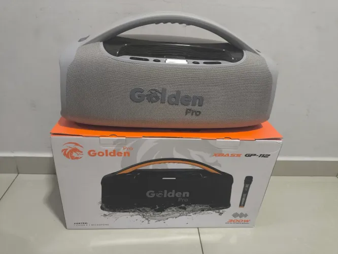 CAIXA DE SOM 300W BOMBOX A PROVA D'ÁGUA GOLDEN PRO GP-112