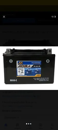 Bateria Moura 8,5 AH para motos até 750 cilindradas 