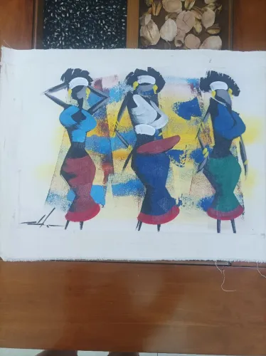 Pintura a mão tamanho: 59 cm x 40 cm.