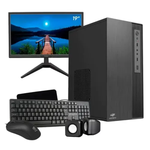 Pc Office TCN Completo Intel i3 2120, H61, 4GB, SSD 128GB, Fonte 200W, Monitor 19 - WZetta