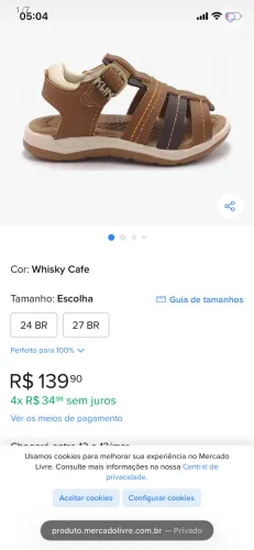 Sandália klin couro