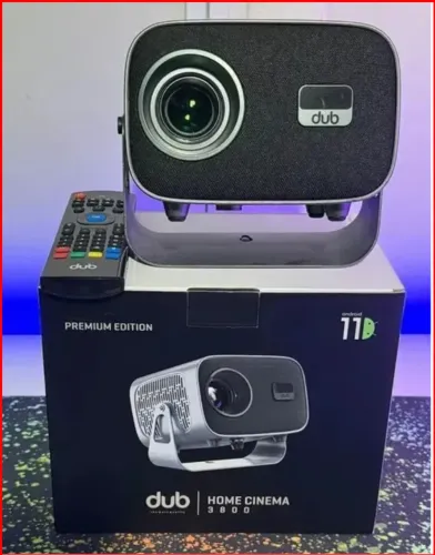 Projetor Android 4K DUB 3800 home cinema - novo na caixa