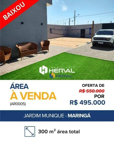 Área à venda, 300 m² por R$ 495.000,00 - Jardim Munique - Maringá/PR