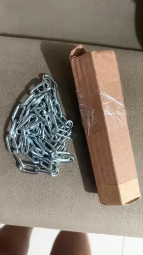 Corrente Aço Zincada Elo para Portão 3,2MM / 1M