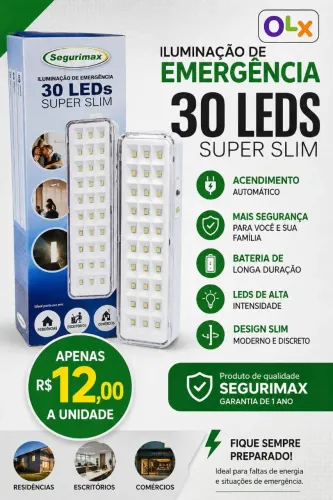 Lâmpada de emergência, com o melhor preço!