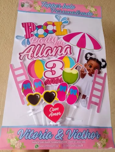 Topper bolo personalizado 