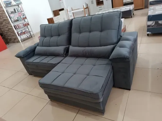 Sofa 2.50 Metros reclinável e retratil de 3899,99 por  2.699,99 a vista ou 10x sem juros 
