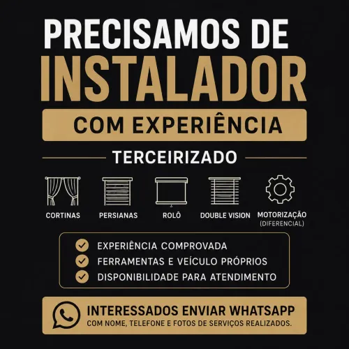 Instalador de cortinas e persianas