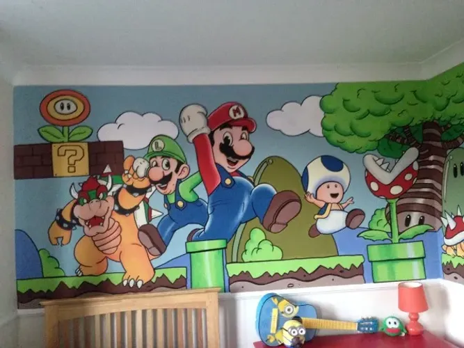 Desenho em quarto infantil