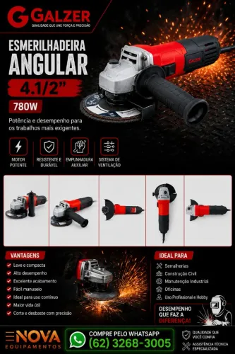 Esmerilhadeira Angular 4.1/2? 220v 780w Galzer