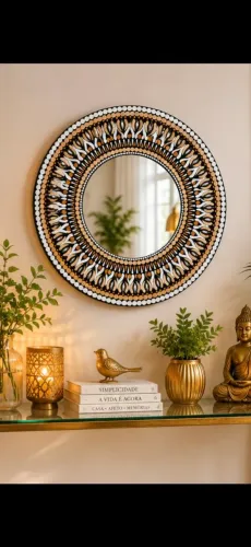 Mandala Artesanal Decorativa 50cm