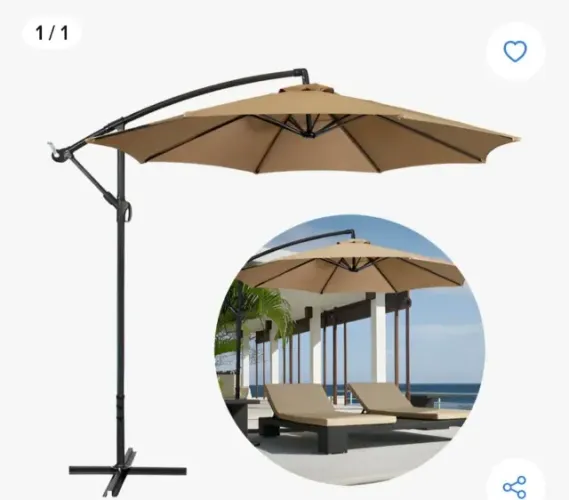 Vende-se um ombrelone usado  cor bege