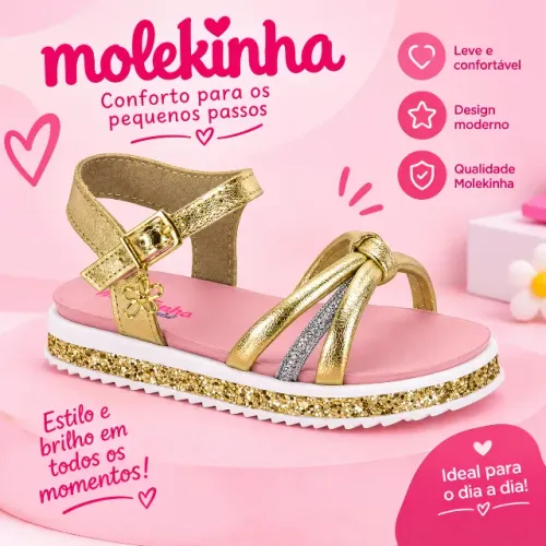 Lote 5 sandálias novas molekinha, para lojista e revendedora