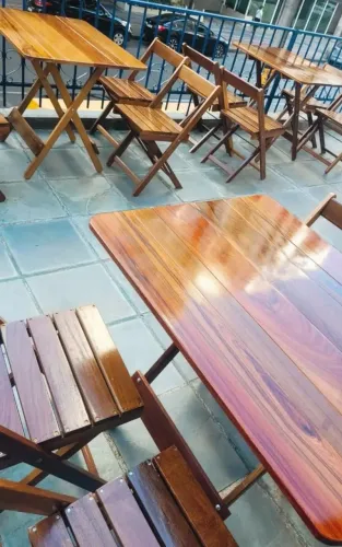 Mesa Dobrável para Bar e Restaurante - Madeira PARAJÚ ou YPÊ