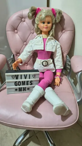 Boneca Xuxa Xuxona rosa vintage Mimo