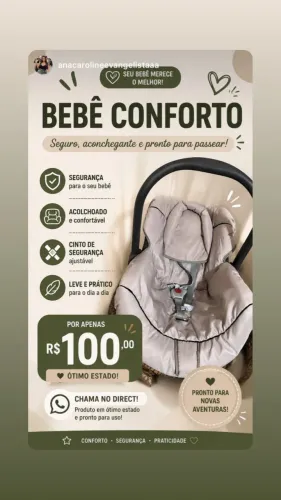 Bebê conforto Galzerano até 13kg