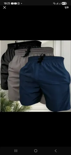 3 shorts M seca rápido e não amassa 