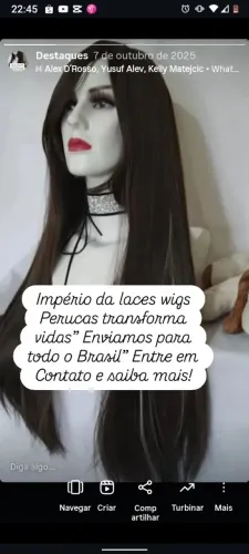 Peruca lace wigs bio humano Premium 