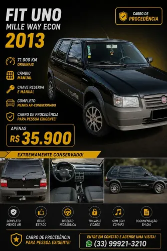 Fiat Uno Mille Celeb. WAY Econ. 1.0 F.flex 4P 2013
