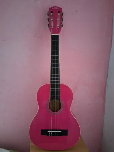 violão rosa pink infantil