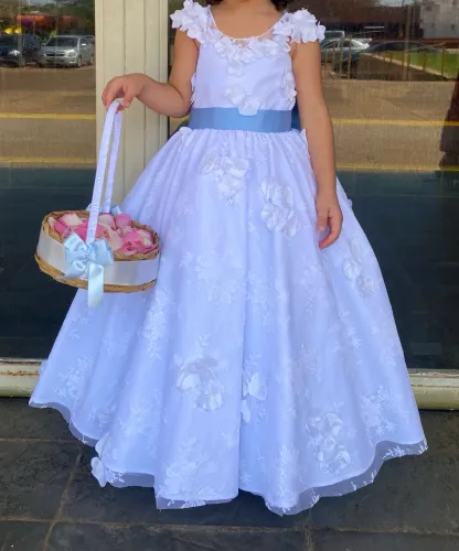 Vestido de dama de honra/flores
