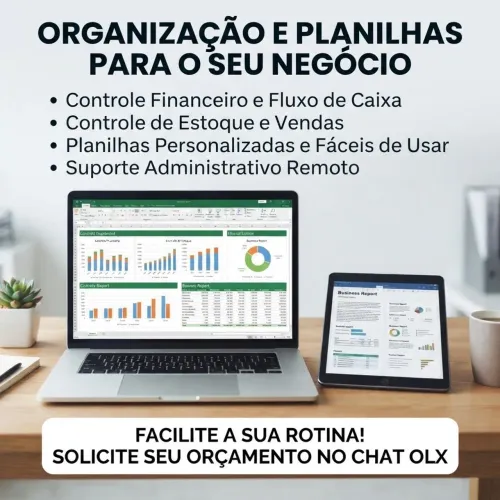 Criação de Planilhas Excel e Suporte Administrativo para Negócios