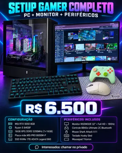 PC GAMER AM5 + MONITOR