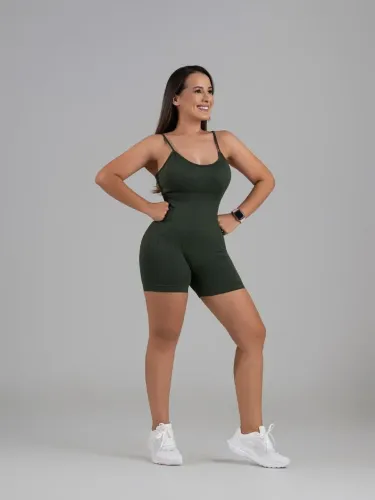 Macaquinho canelado premium de alta compressão fitnes academia