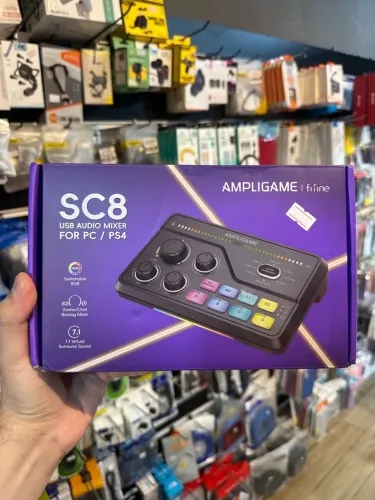 FIFINE SC8 - MIXER DE ÁUDIO GAMER COM RGB