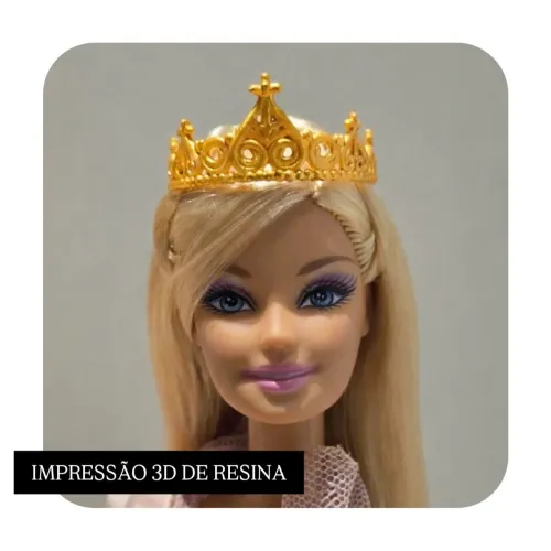 Coroa para a boneca Anneliese do filme Barbie a Princesa e a Plebeia - impressão 3D