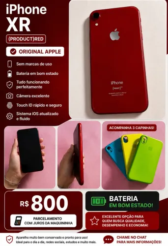 IPhone XR Red - edição limitada 64gb