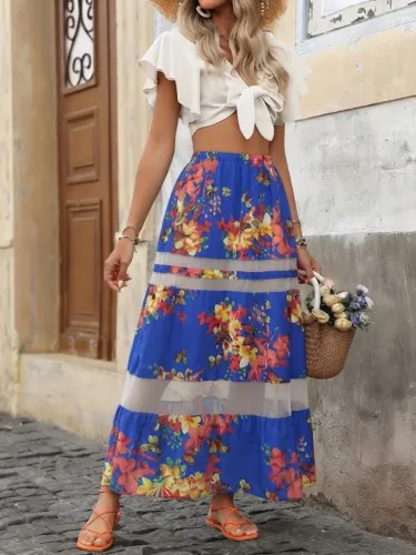 Saia Longa Floral Tam 40