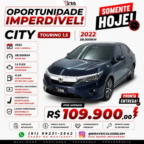 Honda City Sedan Touring 1.5 Flex 16V 4P Aut. 2022