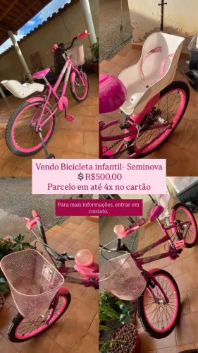 Bicicleta Infantil com rodinha - seminova