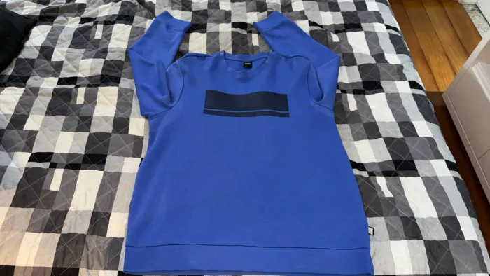 VENDO MOLETOM HUGO BOSS AZUL ORIGINAL 