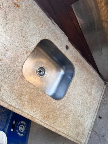 Pia granito e cuba Inox