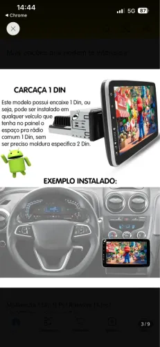 Multimídia 1 din 9 pol