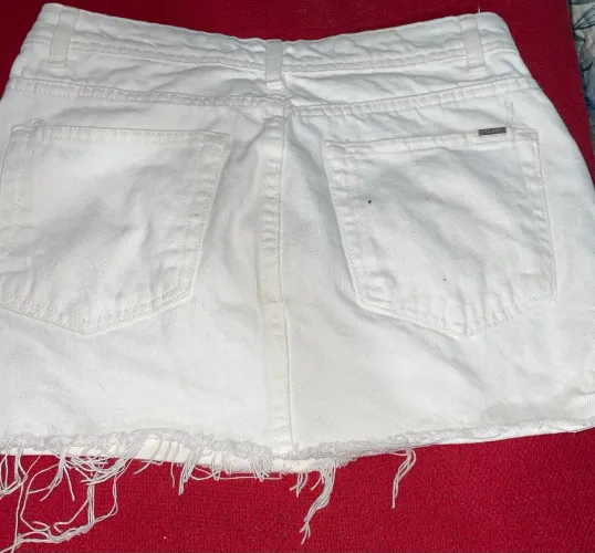 Saia jeans branca you com 38