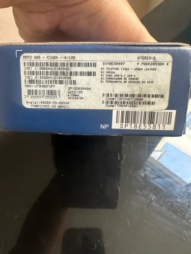 Moto G 05 na caixa