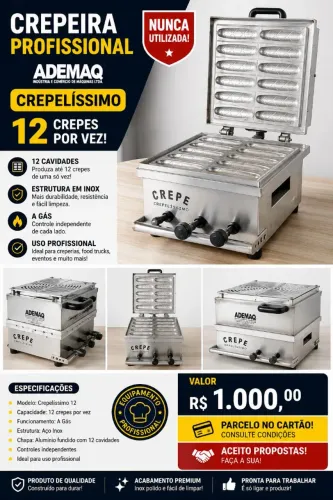 Crepeira a Gaz Profissional