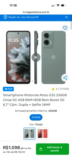 Celular moto g35 ?LACRADO POR ISSO NÃO BOTEI FOTO DELE?