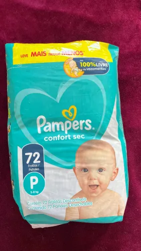 Fralda Pampers Confort Sec TAM P 72